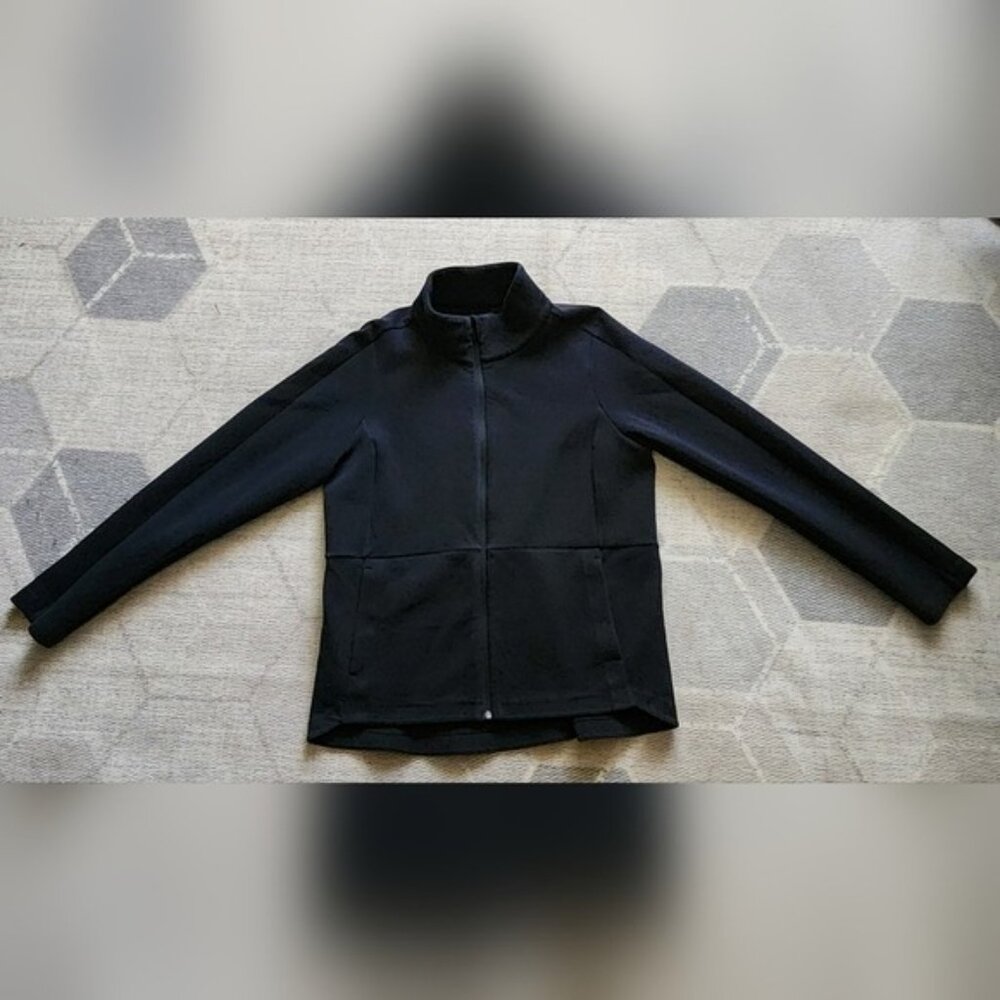 Lululemon Going Places Short Zip Up Jacket Washed Black Size 10 EUC - Picture 7 of 10